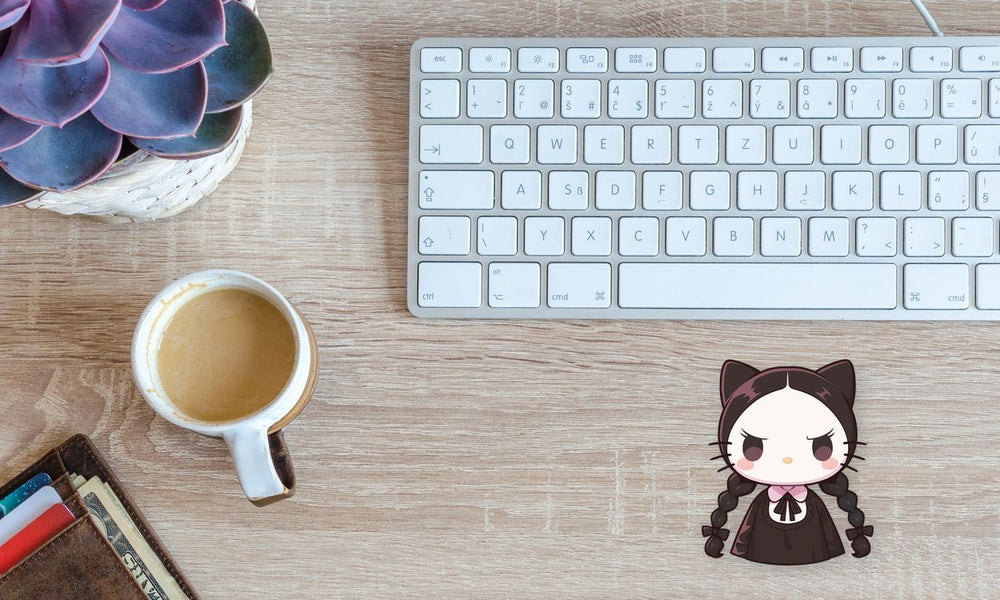 Hello Kitty X Wednesday Addams Sticker