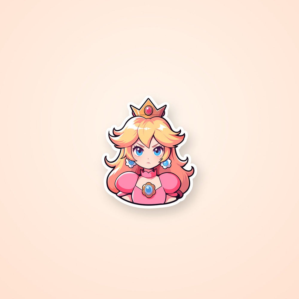 Mario Unhappy Princess Peach Sticker
