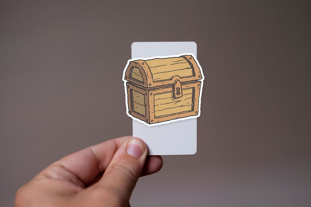 Wooden Treasure Chest Fantasy Sticker