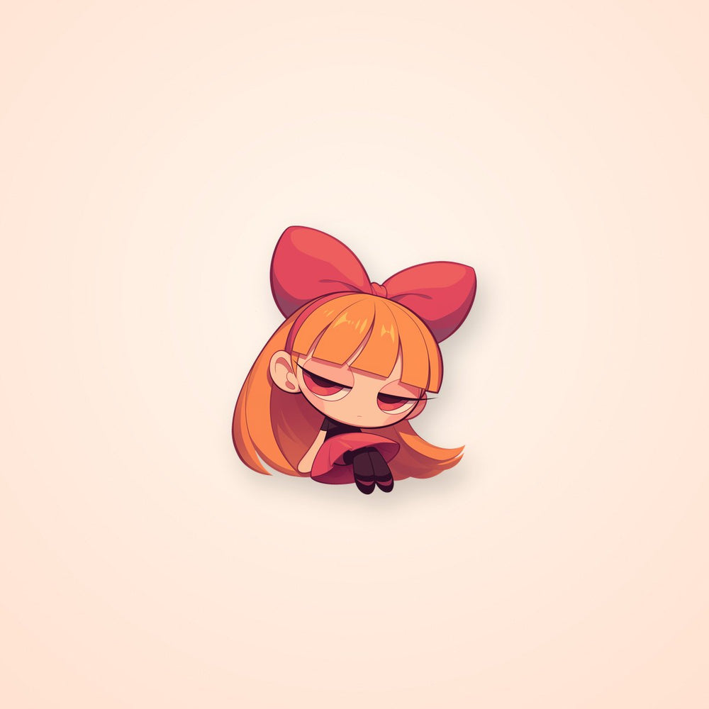 Cute Powerpuff Girls Blossom Pink Dress Sticker