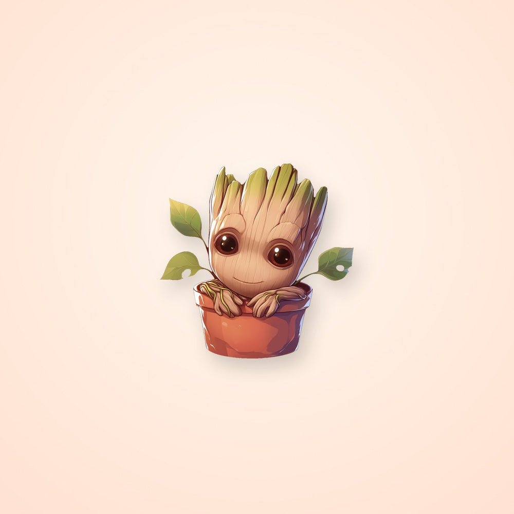 Potted Groot Marvel Comics Sticker