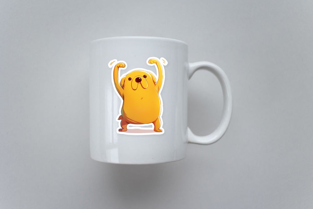 Jake the Dog Muscle Flex Adventure Time Sticker