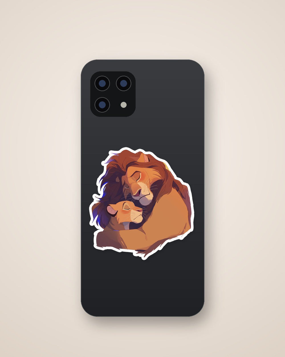 Mufasa and Simba Lion King Sticker
