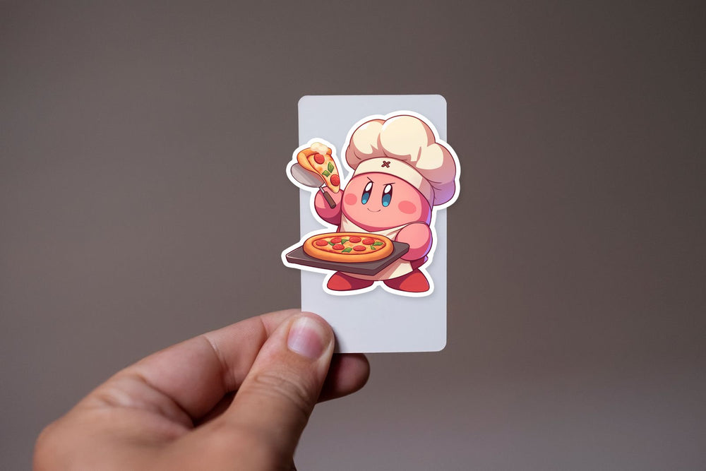 Kirby Chef Pizza Sticker