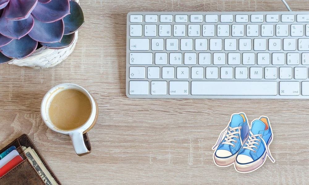 Blue Sneakers Stylish Sticker