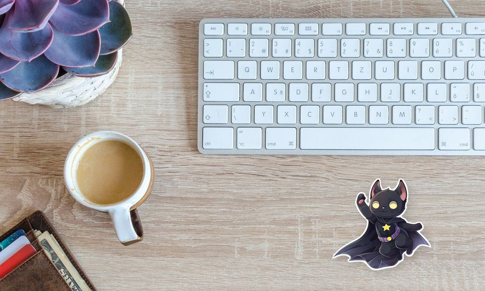 Black Cat Superhero Sticker