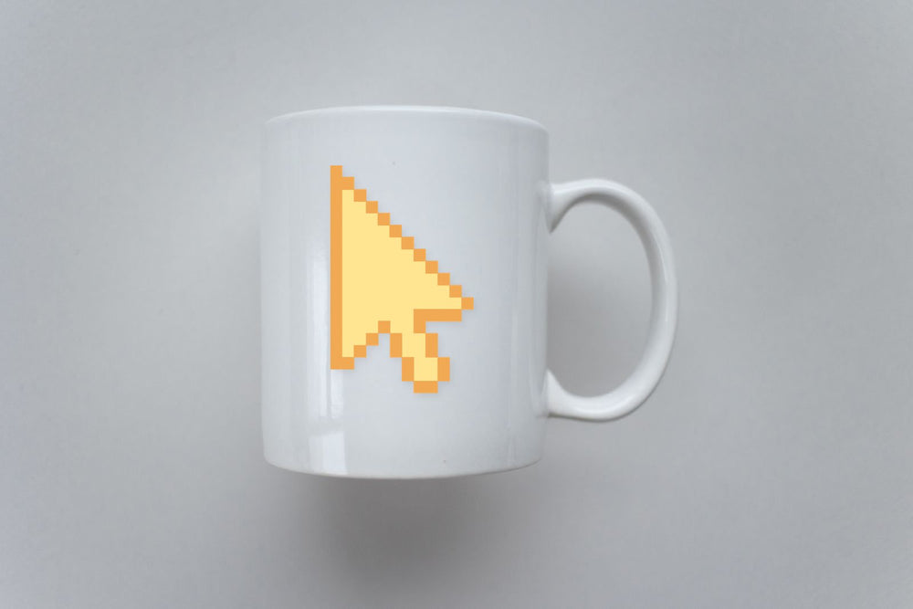 Pastel Yellow Pixel Cursor Sticker