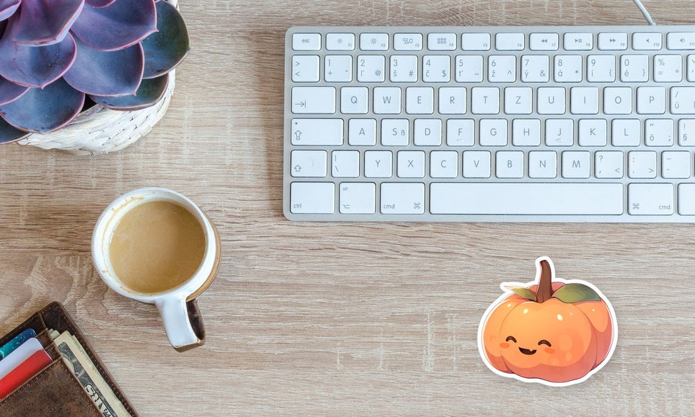 Halloween Cute Smiling Pumpkin Sticker