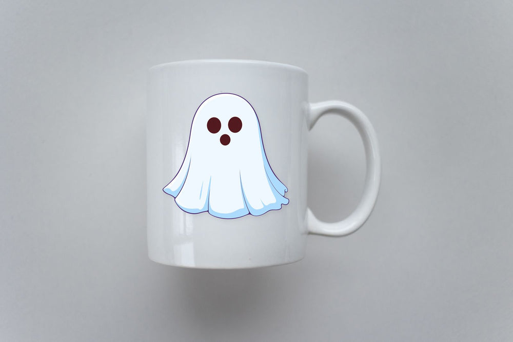 Cartoon Ghost Minimalist Sticker
