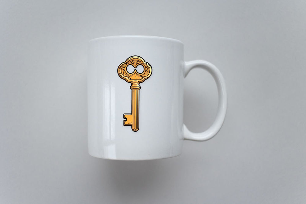 Golden Vintage Key Sticker
