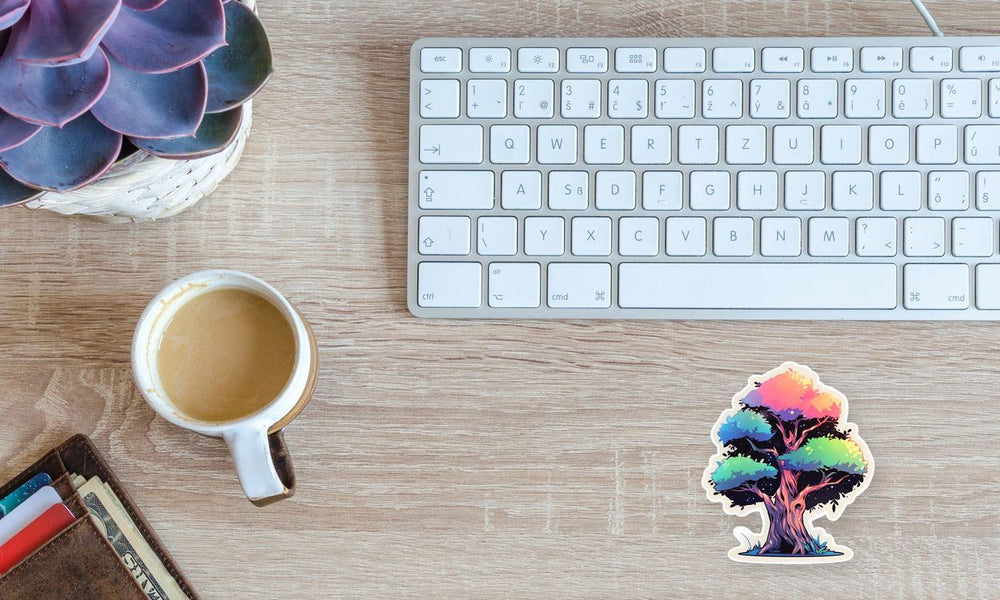 Colorful Tree Art Sticker