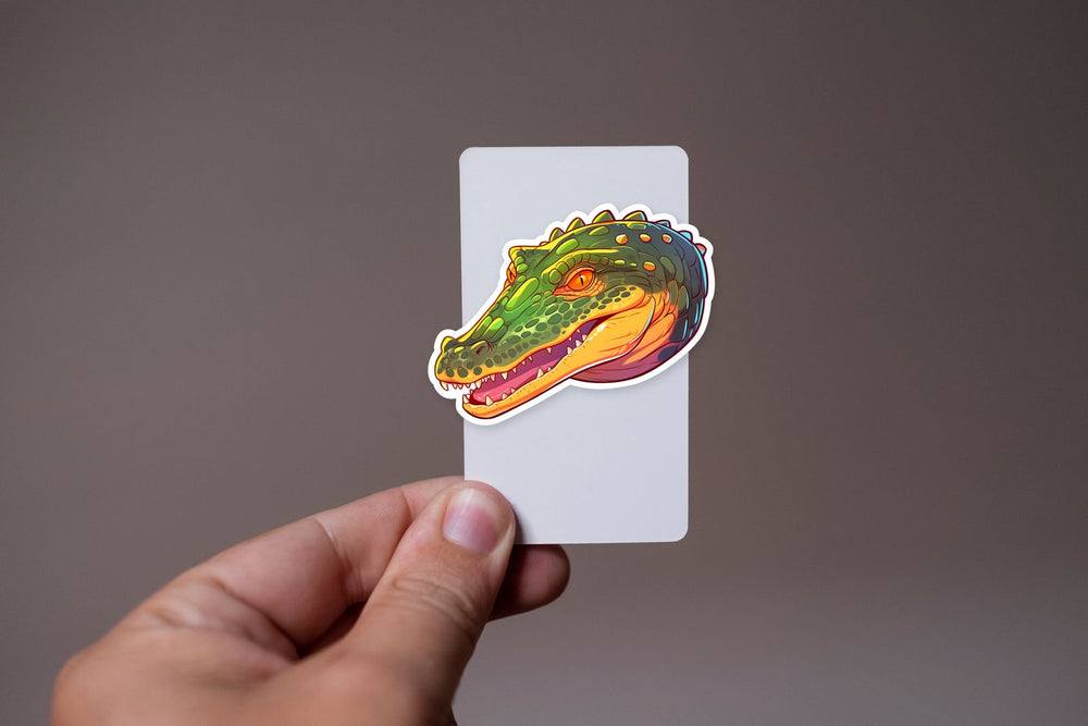 Bright Crocodile Head Sticker