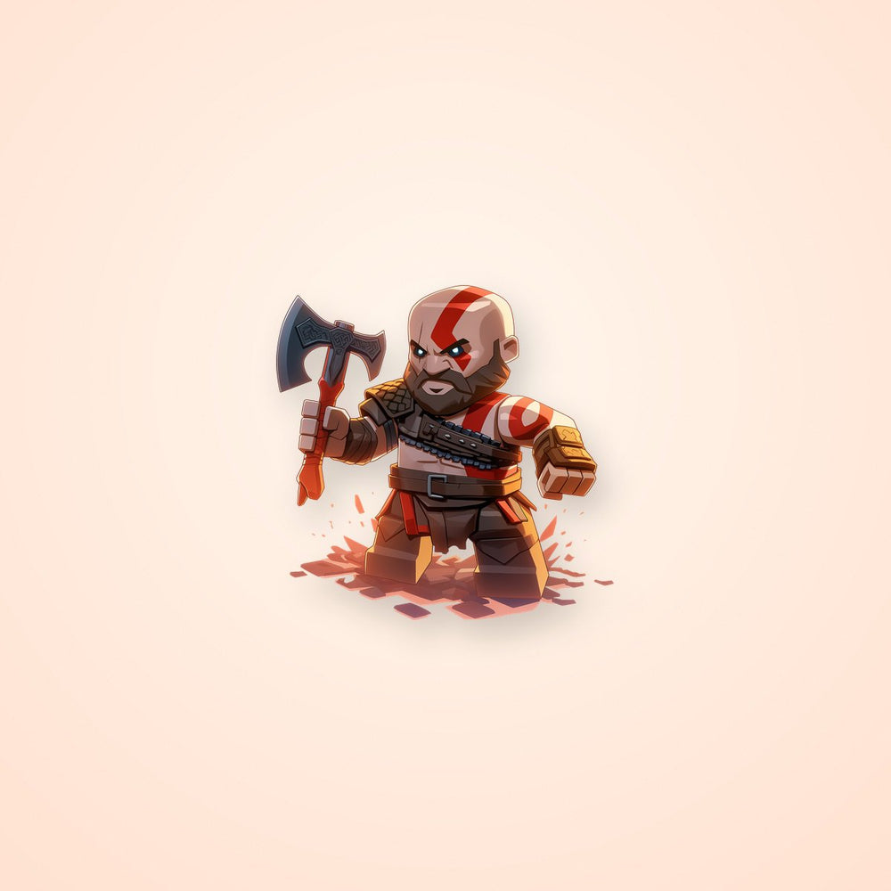Lego Kratos God of War Sticker