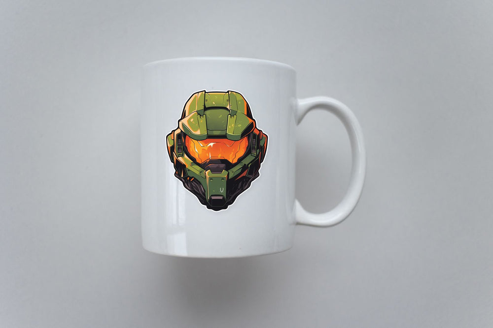 Halo Master Chief Helmet Aesthetic Sticker