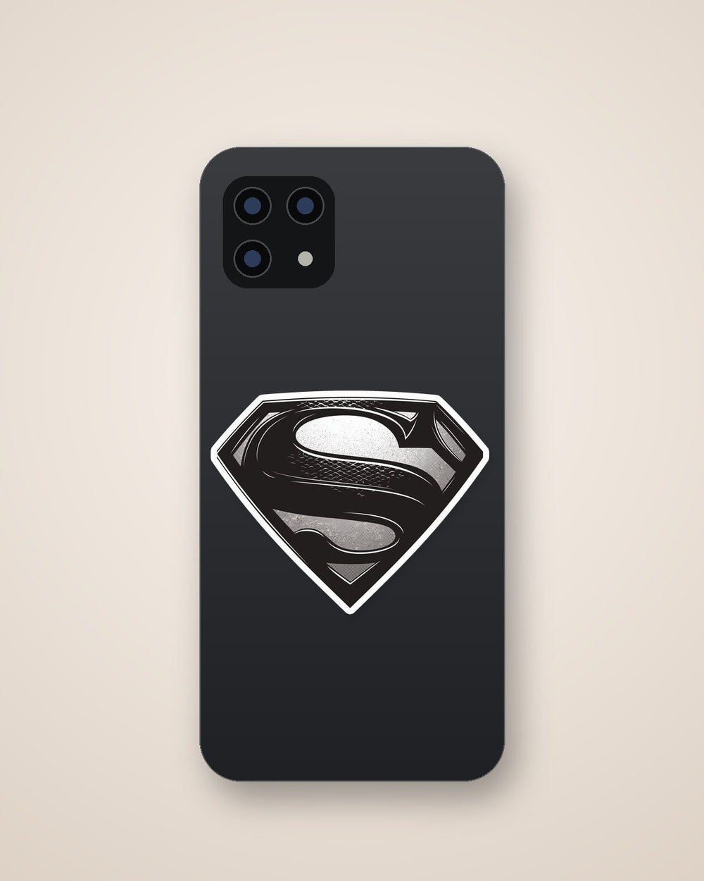 Superman Black Emblem Sticker