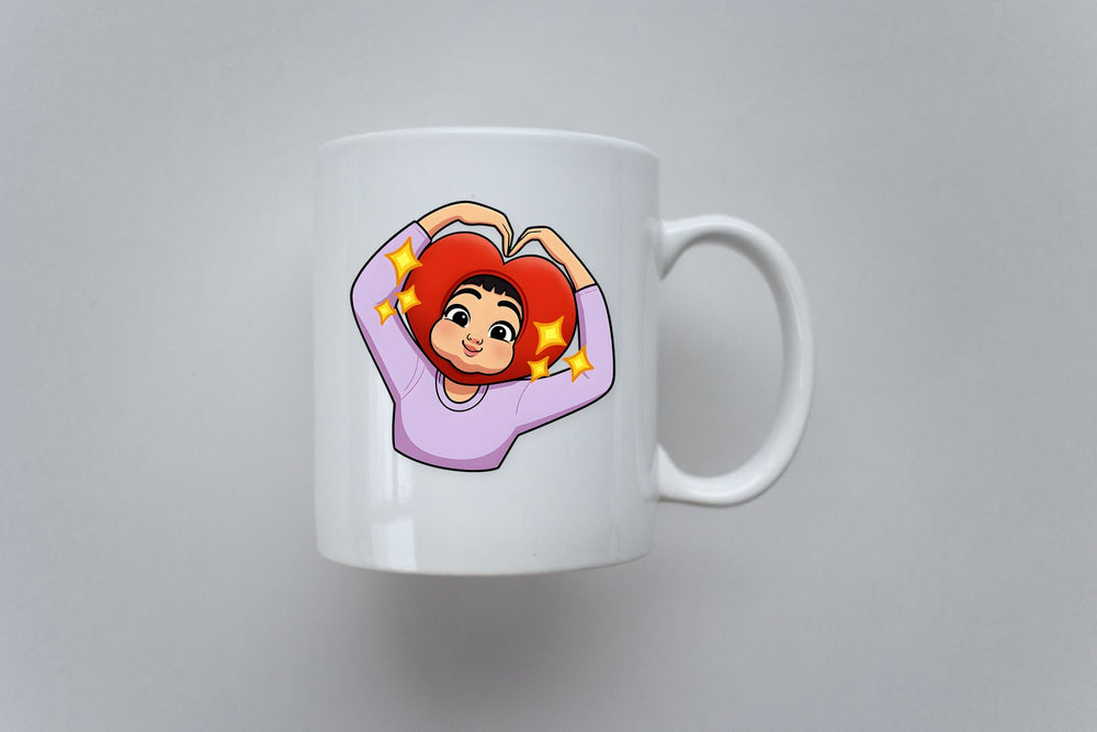 Kpop Demon Hunters Zoey Funny Heart Hat Sticker