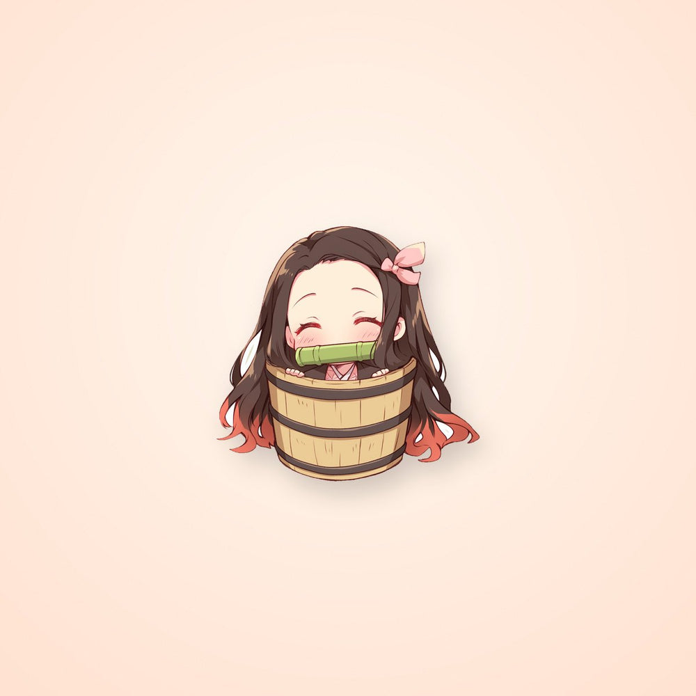 Nezuko Kamado Chibi Basket Sticker