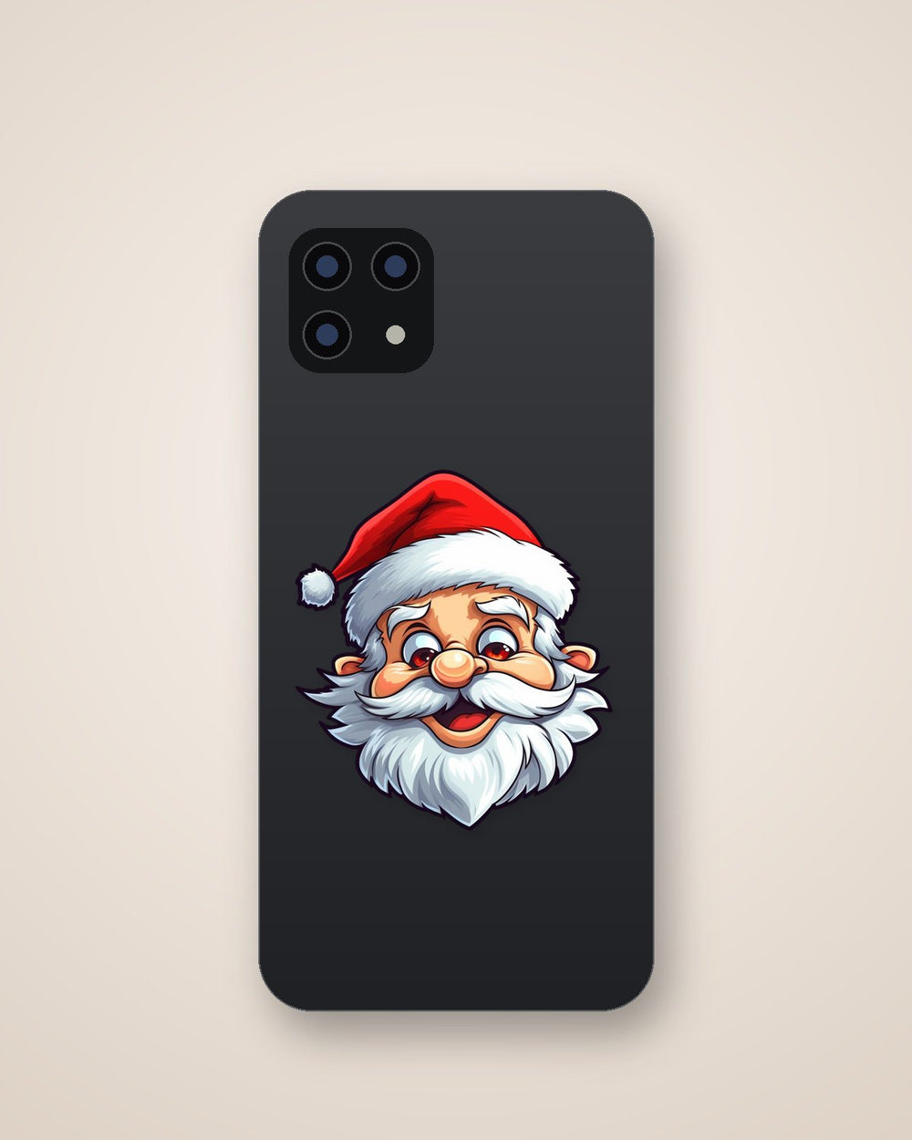 Cartoon Friendly Santa Head Sticker