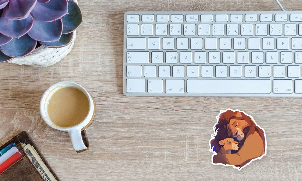Mufasa and Simba Lion King Sticker