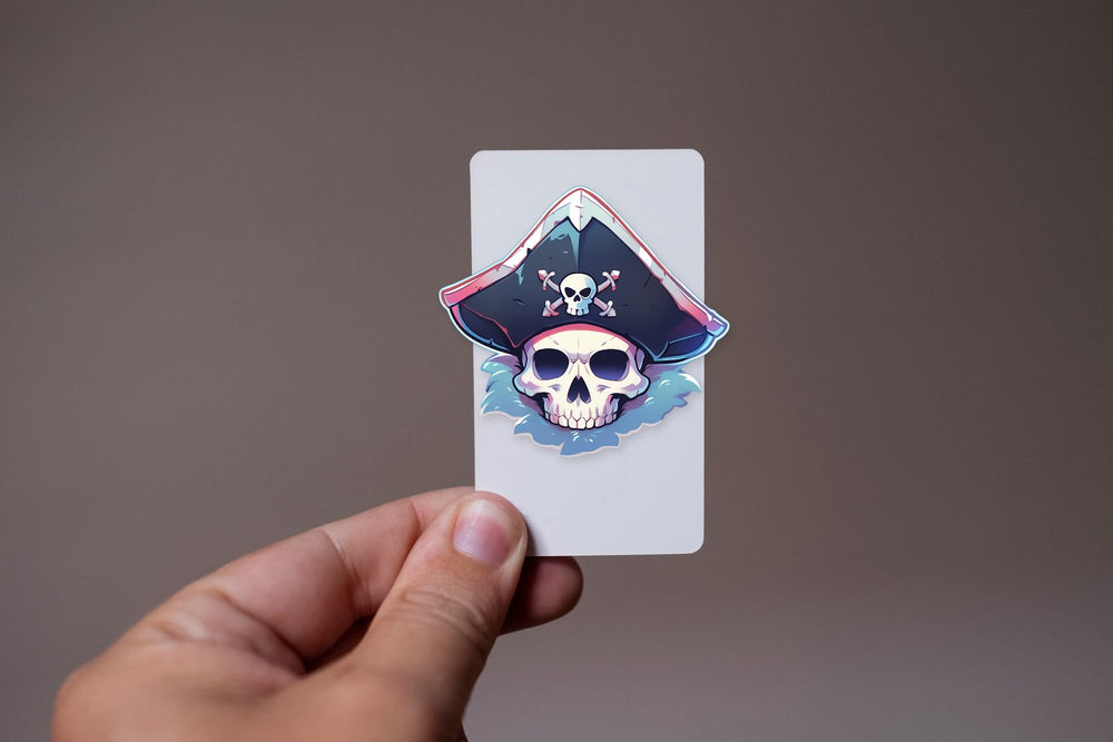 Scary Skull in a Pirate Hat Sticker