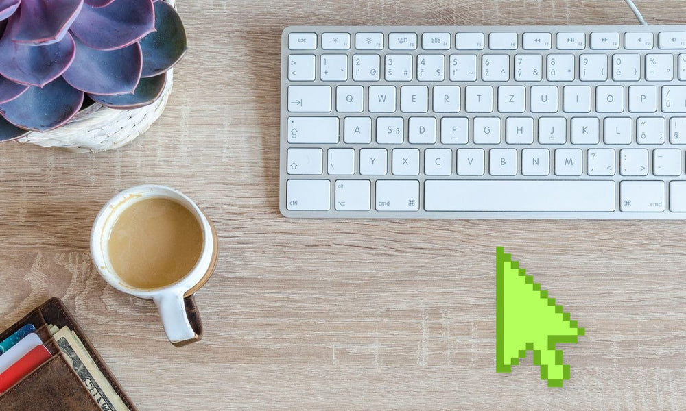 Green Pixel Cursor Sticker