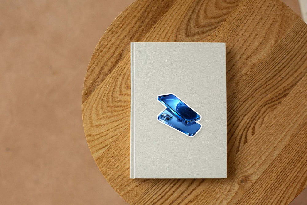 Blue Iphone Pro Tech Gadget Sticker