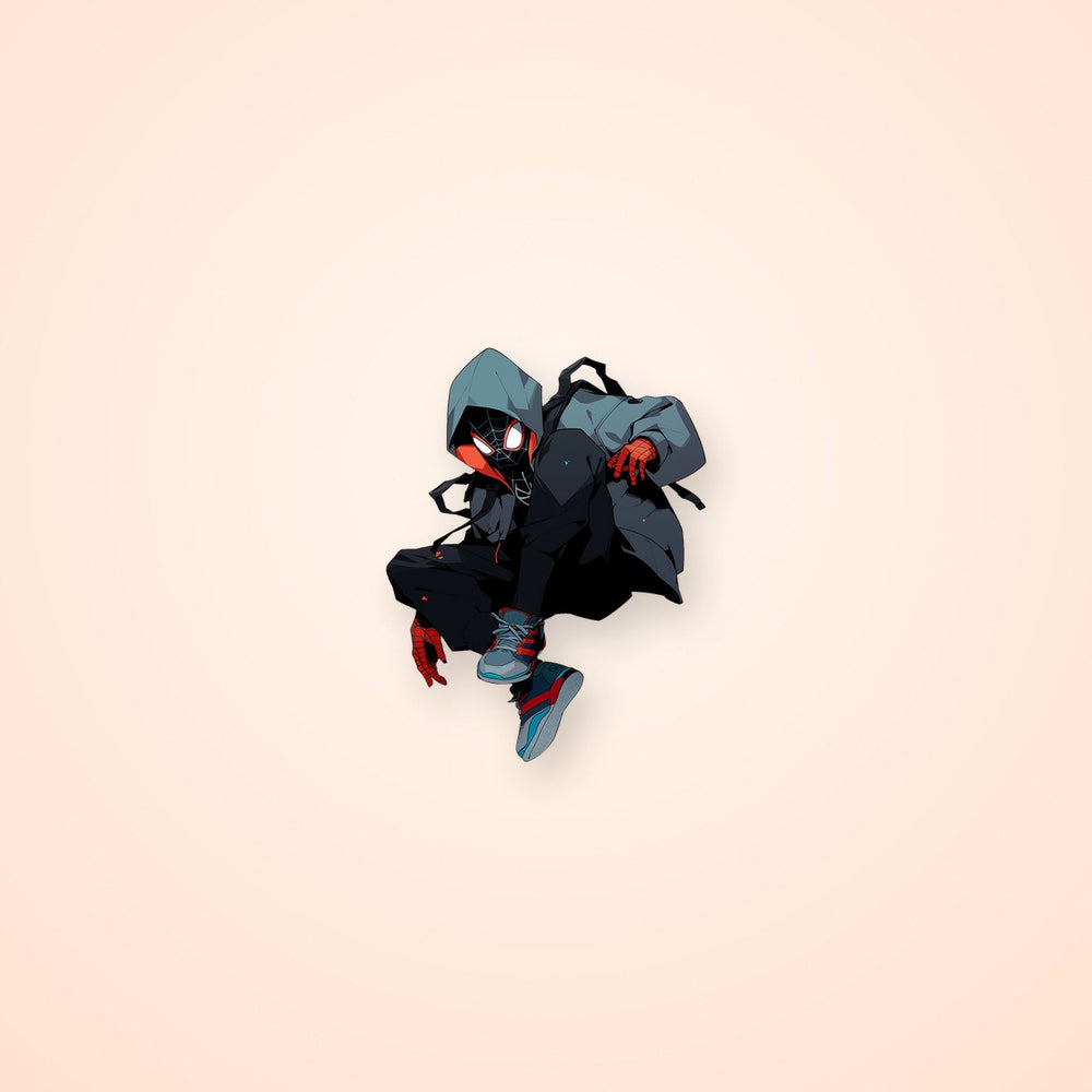 Miles Morales Jumping Aesthetic Sticker
