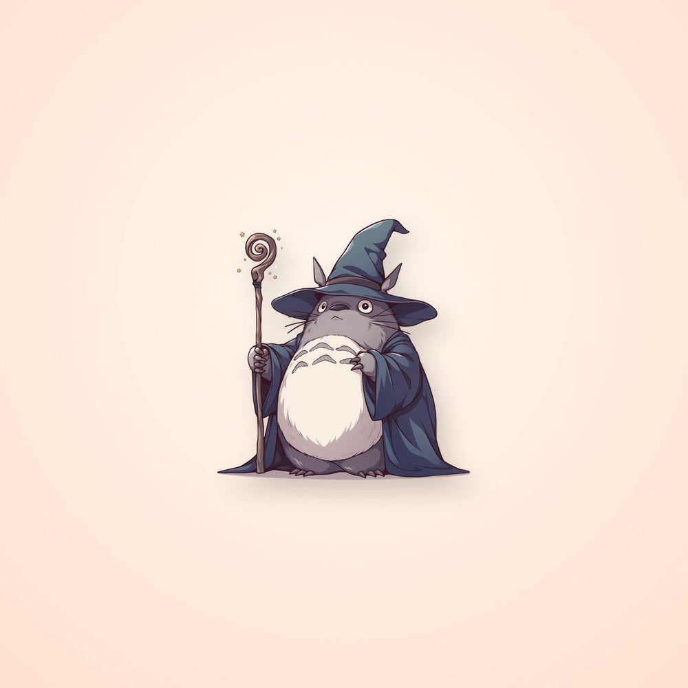 Totoro Gandalf Wizard Sticker