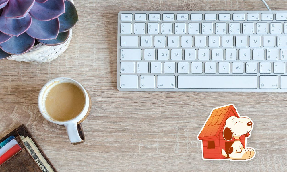 Snoopy Dog Red House Sticker