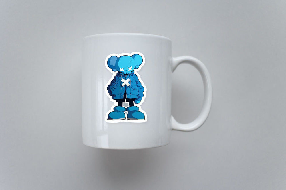 Kaws Blue Hoodie Hypebeast Sticker