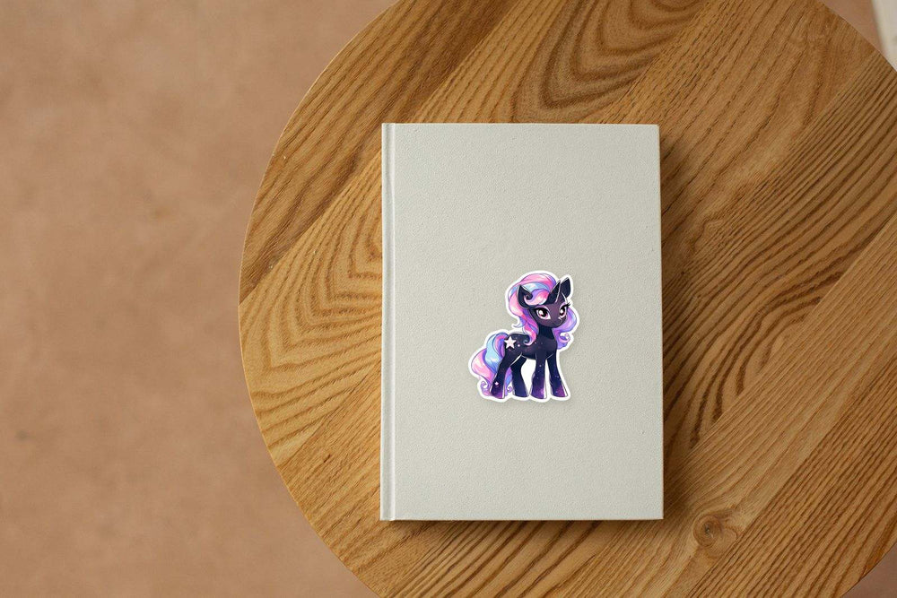 Aesthetic Cute Black Unicorn Sticker