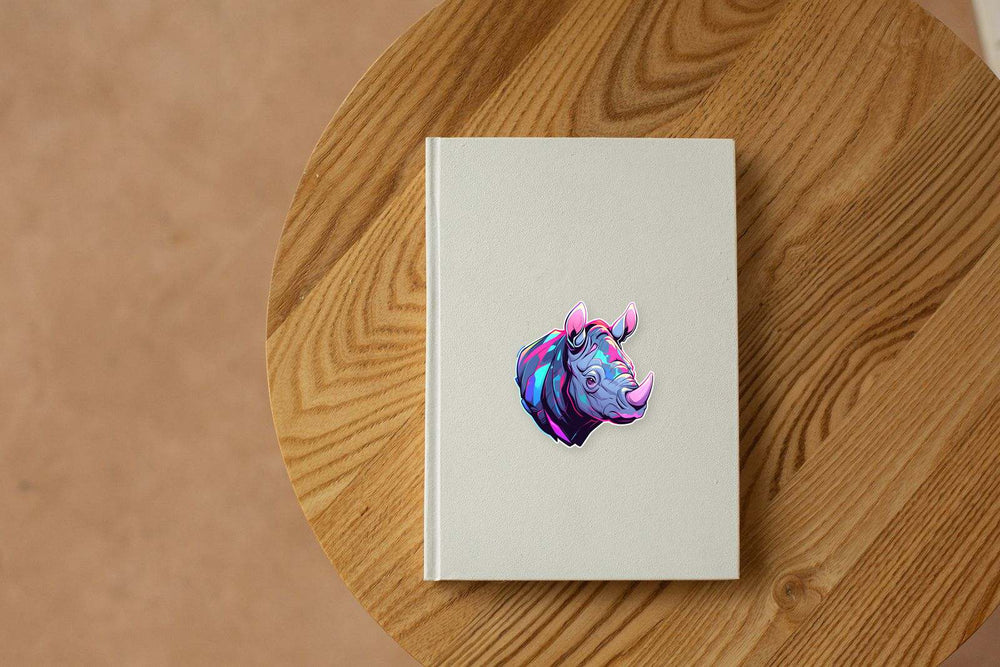 Colorful Rhino Sticker