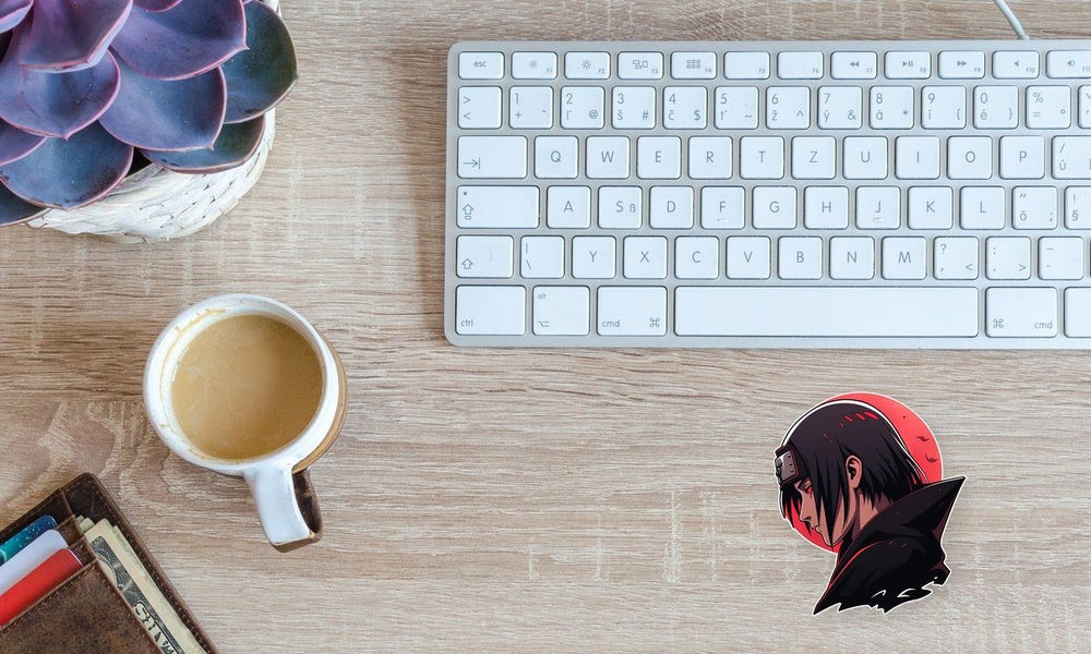 Itachi Uchiha Profile Red Moon Sticker
