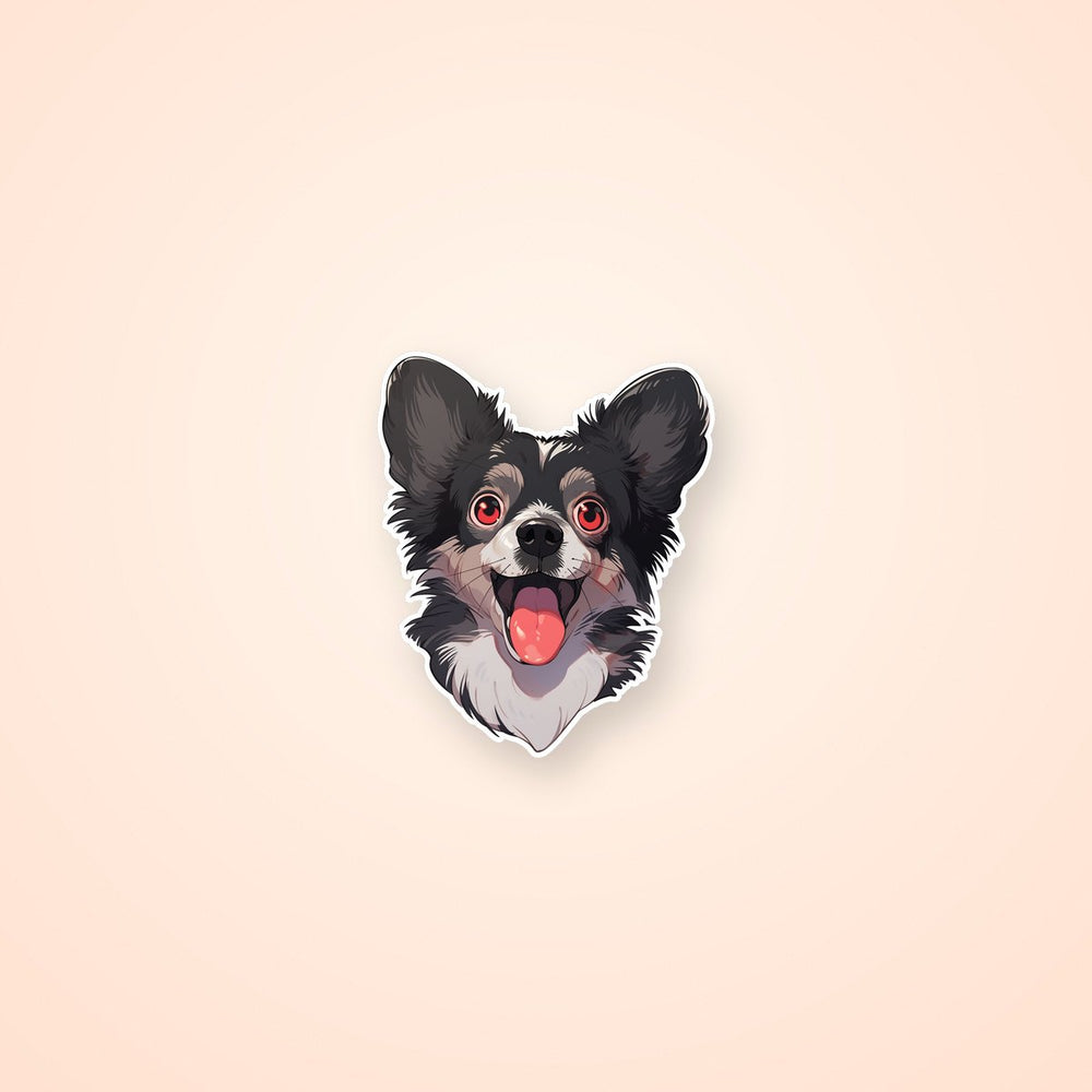 Funny Dog with Red Eyes Sticker