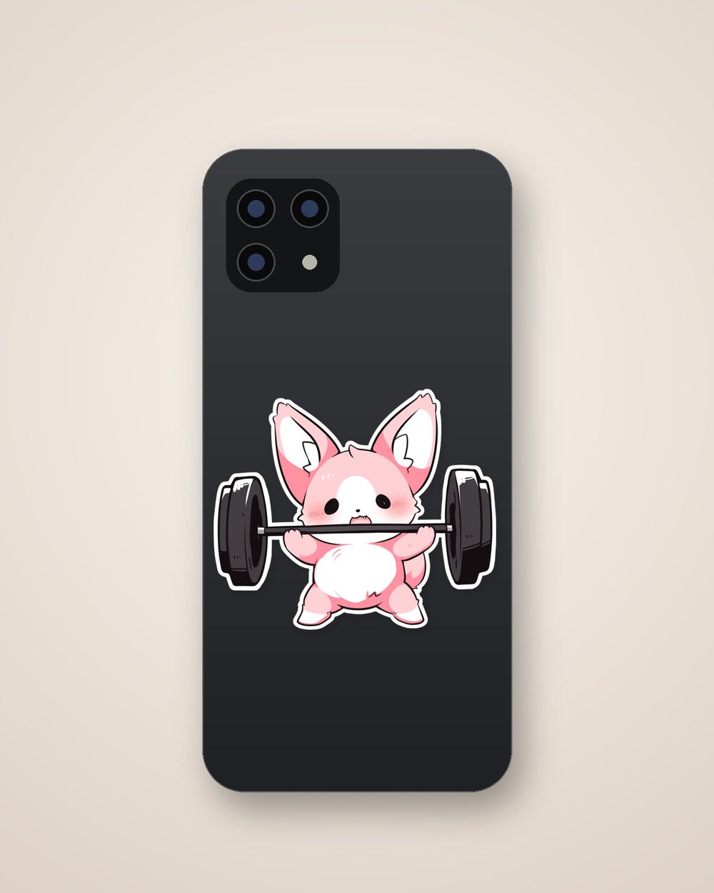 Cute Gym Fennec Fox Sticker