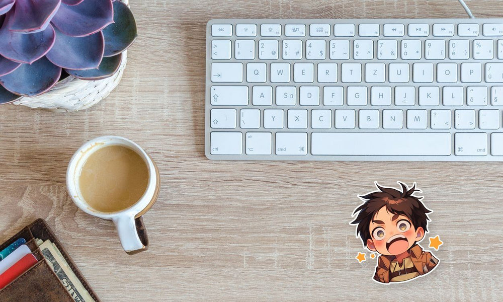 Shocked Eren Attack on Titan Sticker