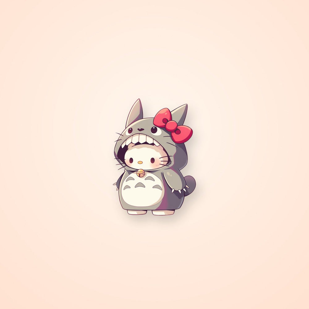 Hello Kitty Totoro Cosplay Sticker