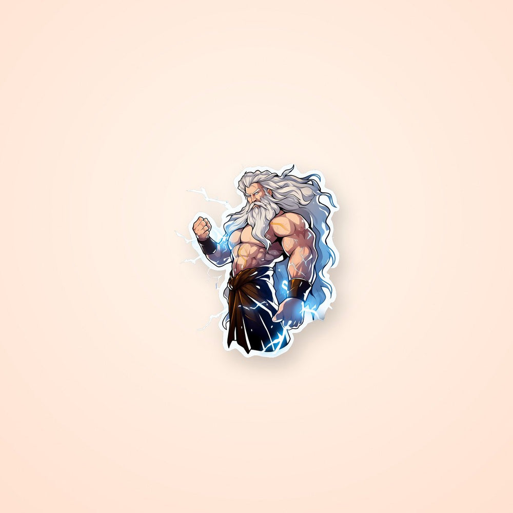 Aesthetic Zeus & Lightning Sticker