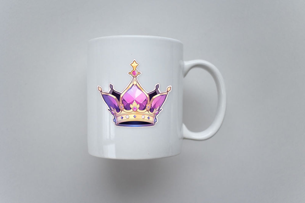 Purple Royal Crown Sticker