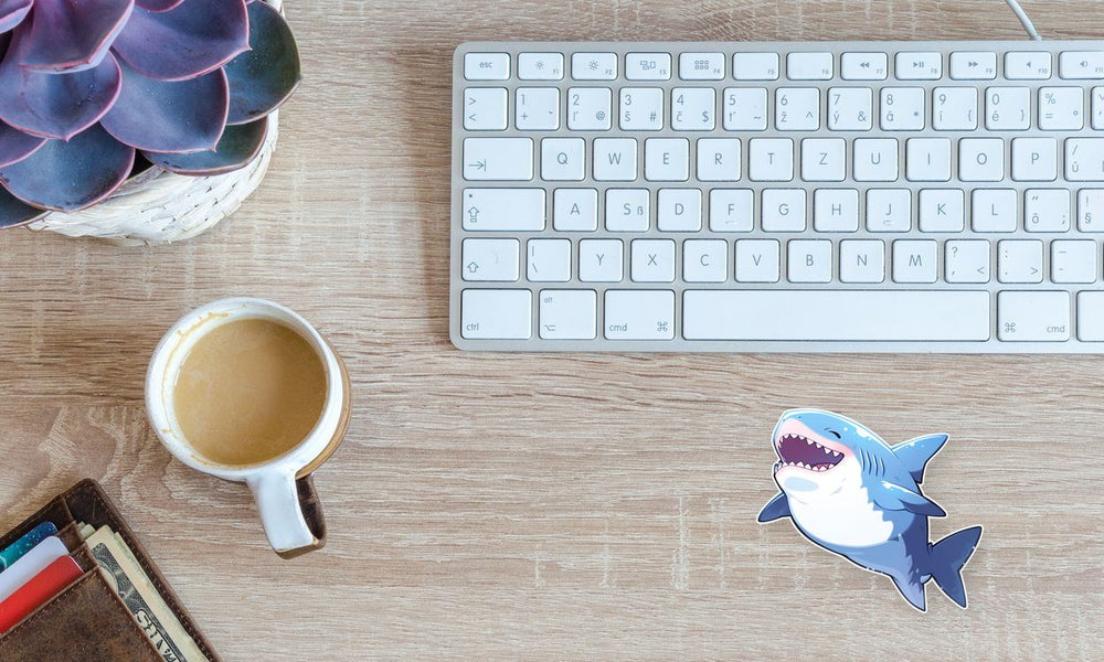 Funny Great White Shark Sticker