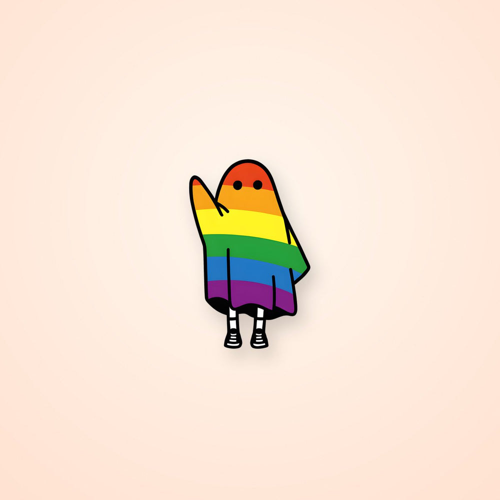 Lgbt Rainbow Ghost Pride Sticker