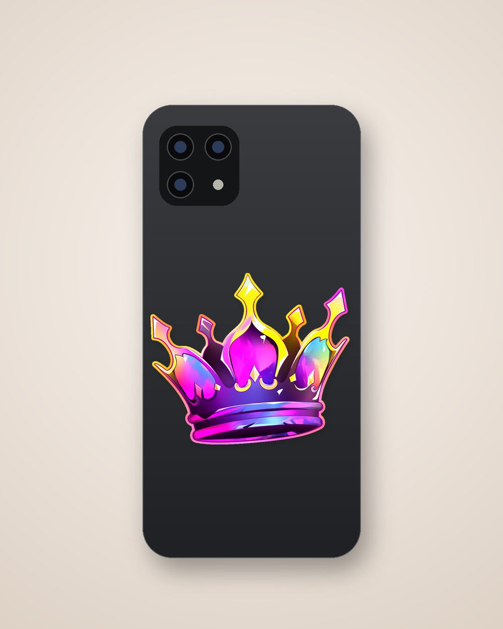 Purple & Yellow Crown Sticker