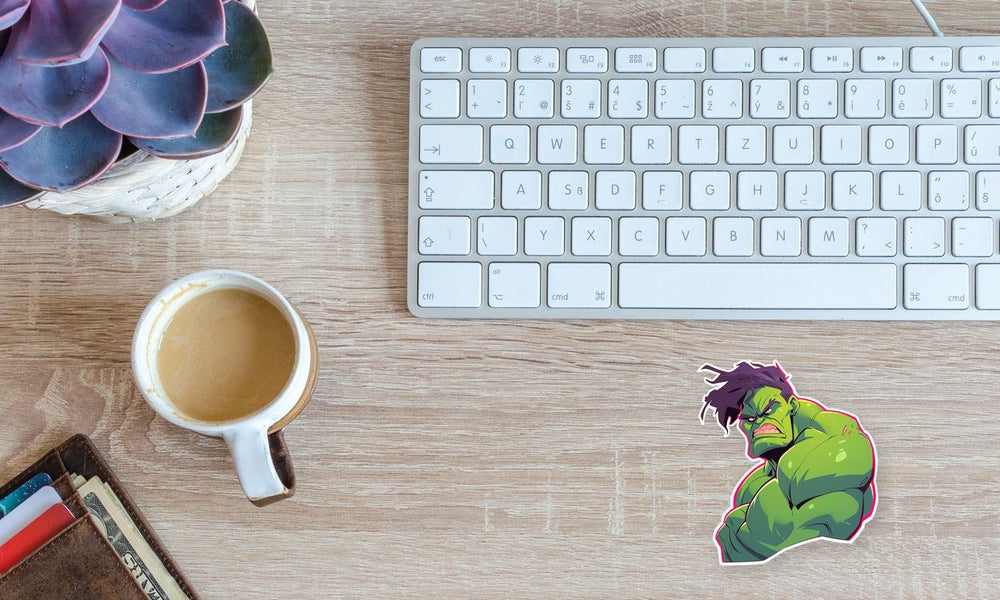 Drawn Angry Hulk Sticker