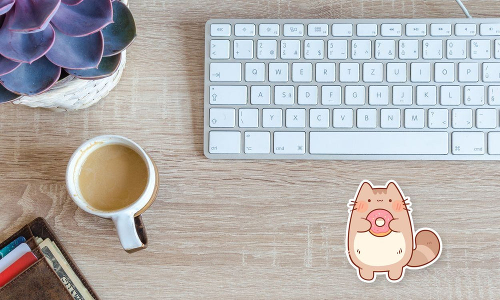 Pusheen with Donut Sticker