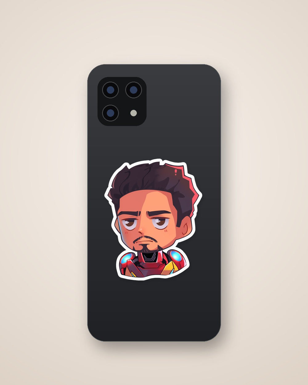 Funny Chibi Tony Stark Sticker