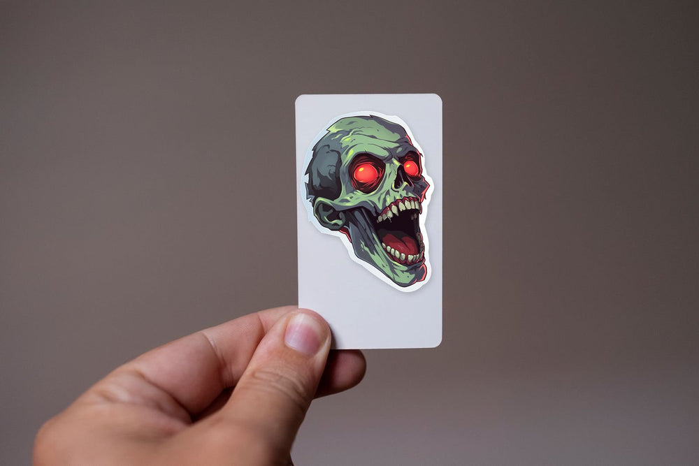 Halloween Spooky Zombie Head Sticker