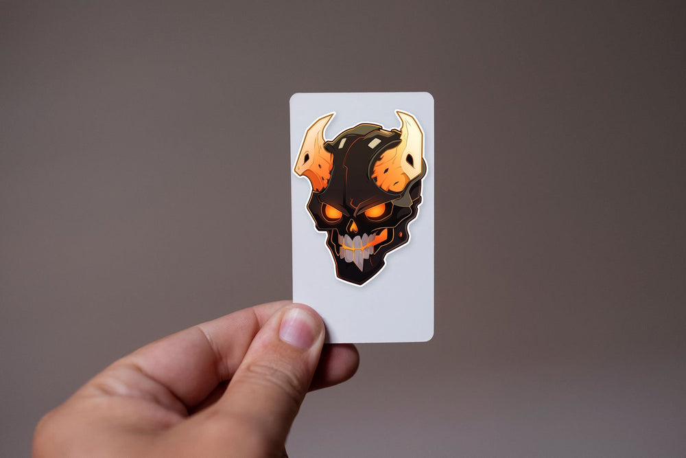 Cool Demonic Helmet Sticker