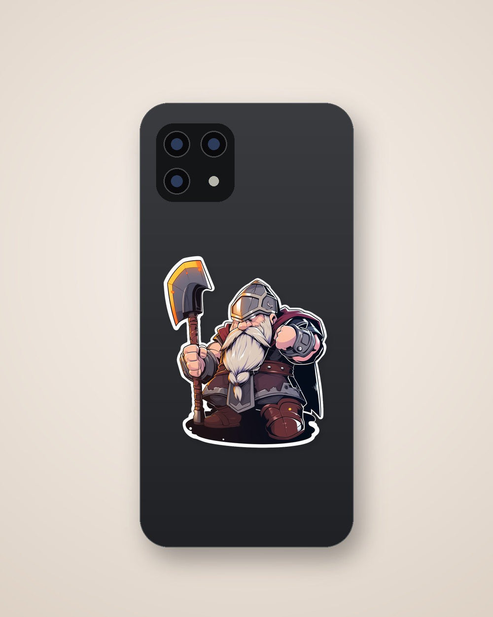 Aesthetic Dwarf with a Hammer Sticker
