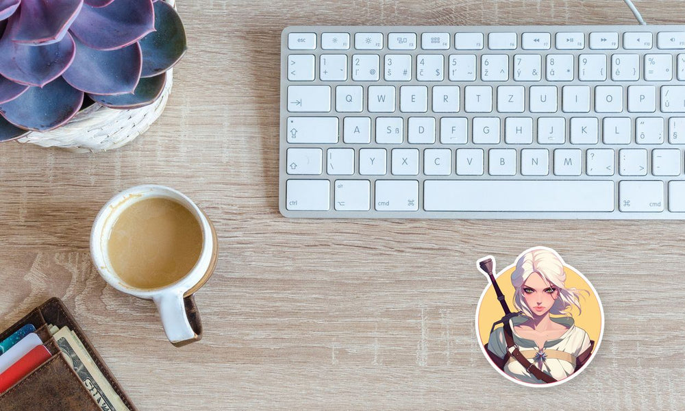 Ciri the Witcher Anime Style Sticker