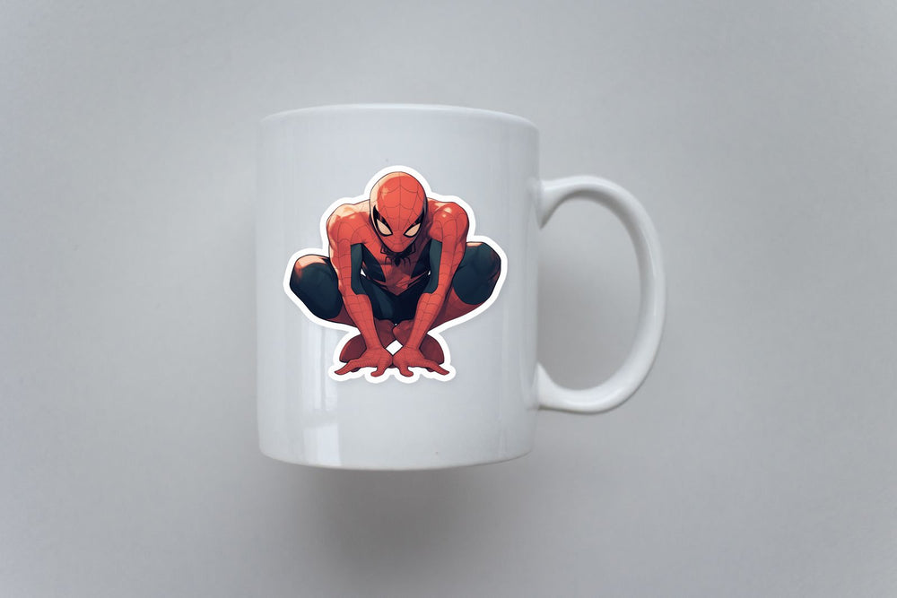 Spiderman Crouching Pose Sticker